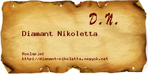 Diamant Nikoletta névjegykártya