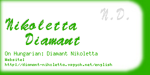 nikoletta diamant business card